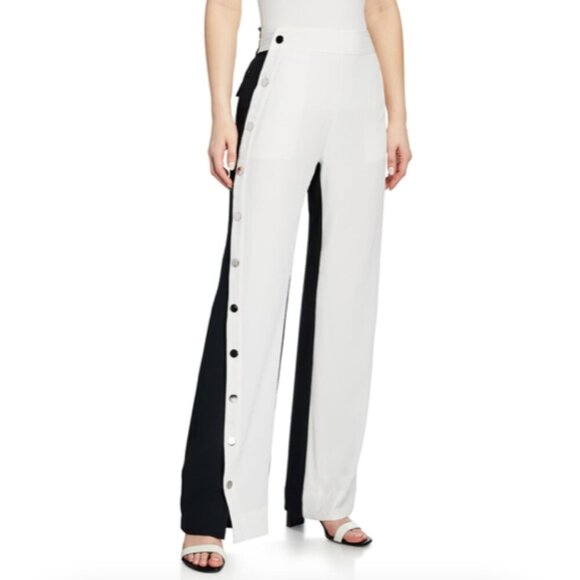 Derek Lam 10 Crosby Colorblock Snap Button Track Pant - Picture 1 of 7